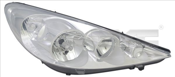 TYC 20-12181-15-2 Headlight Right, H7, H1, for right-hand traffic, with electric motor
