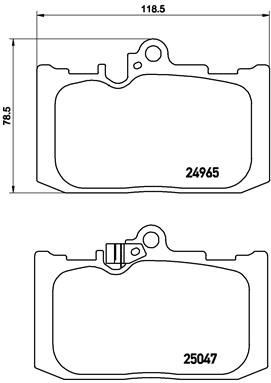 BREMBO P 83 131 Brake pad set with acoustic wear warning, without accessories