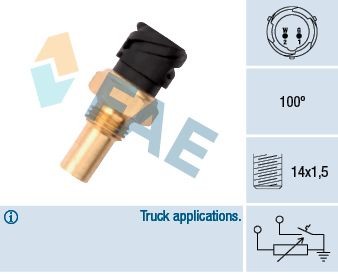 FAE 34375 Sensor, Kühlmitteltemperatur für MAN F 90 Unterflur LKW in Original Qualität