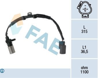 FAE 79299 Crankshaft sensor 3-pin connector