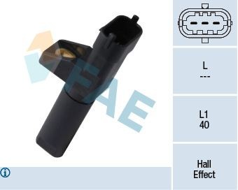 FAE 3-pin connector, Hall Sensor, without cable Number of pins: 3-pin connector Sensor, crankshaft pulse 79357 buy
