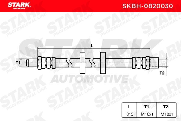 SKBH0820030 Brake flexi hose STARK SKBH-0820030 review and test