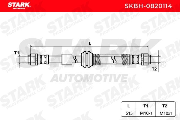 SKBH0820114 Brake flexi hose STARK SKBH-0820114 review and test