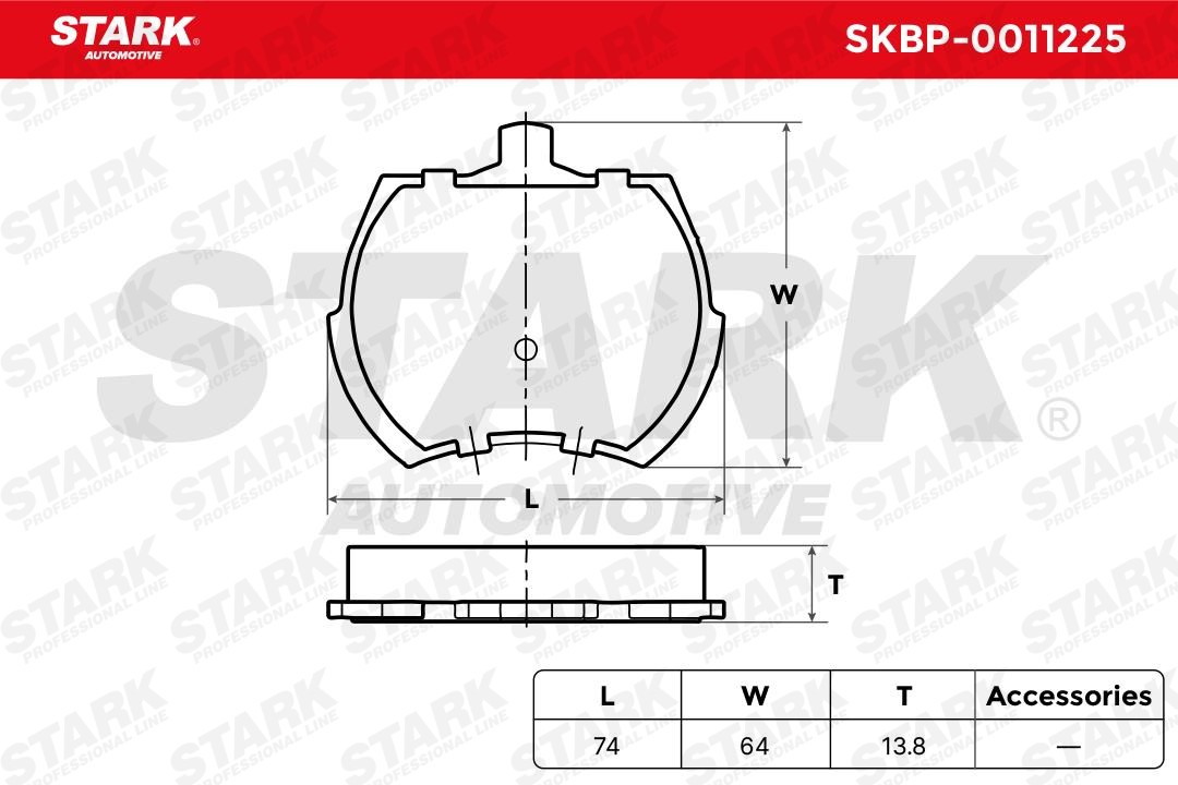STARK Brake pad kit SKBP-0011225