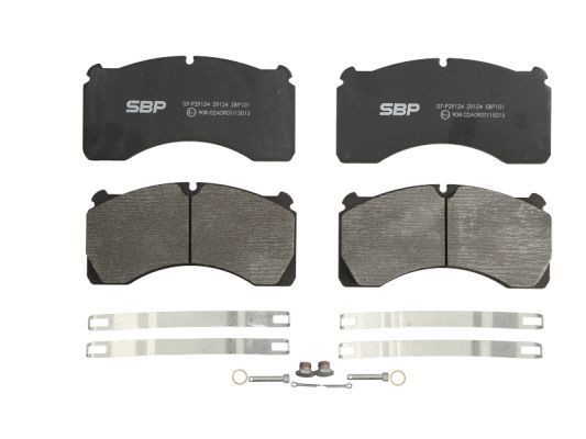 SBP Rear Axle Height: 102mm, Width: 205,5mm, Thickness: 26,8mm Brake pads 07-P29124 buy