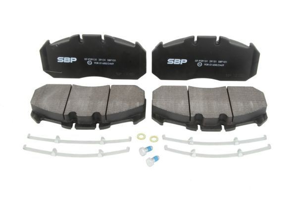 SBP Front Axle, not prepared for wear indicator Height: 118,2mm, Width: 249,3mm, Thickness: 30mm Brake pads 07-P29131 buy