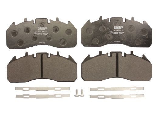 SBP 07-P29174 Front Axle, not prepared for wear indicator Brake pad set Height: 109,7mm, Width: 249,5mm, Thickness: 29mm 07-P29174 cheap