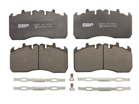 SBP Rear Axle Height: 110,2mm, Width: 217mm, Thickness: 29mm Brake pads 07-P29211 buy