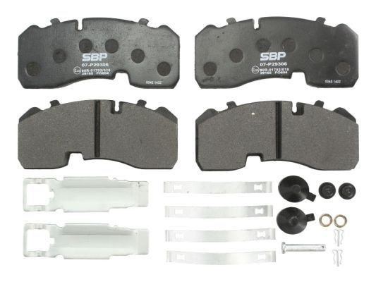 SBP Rear Axle, not prepared for wear indicator Height: 92,5mm, Width: 210,9mm, Thickness: 30mm Brake pads 07-P29306 buy