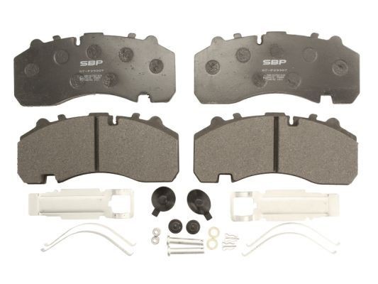 Set of brake pads SBP Rear Axle, not prepared for wear indicator - 07-P29307