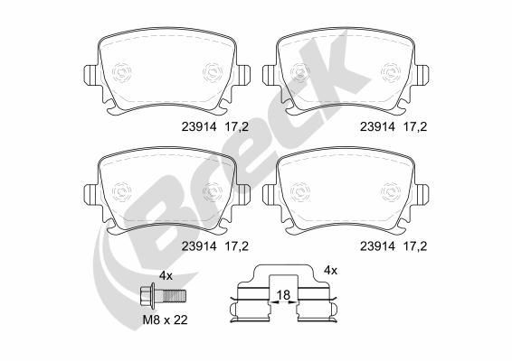 BRECK 23914 00 704 00 Brake pad set VW experience and price