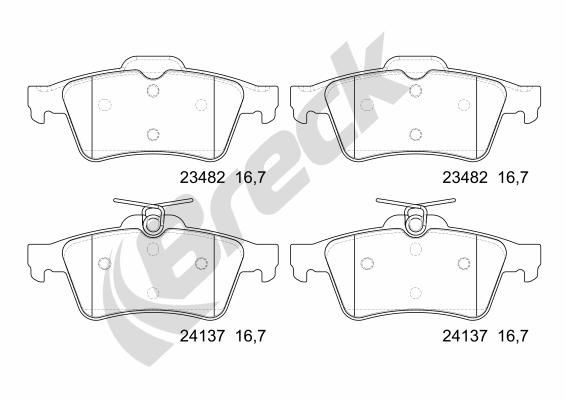 BRECK 24137 00 702 00 Brake pad set FORD experience and price
