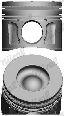 NÜRAL 87-427700-30 Piston 86 mm, with piston ring carrier, for keystone connecting rod