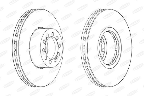 BERAL 330x34mm, 10x118, Vented Ø: 330mm, Num. of holes: 10, Brake Disc Thickness: 34mm Brake rotor BCR218A buy