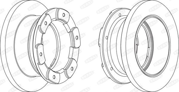 BERAL 305x22mm, 6x215, solid Ø: 305mm, Num. of holes: 6, Brake Disc Thickness: 22mm Brake rotor BCR236A buy