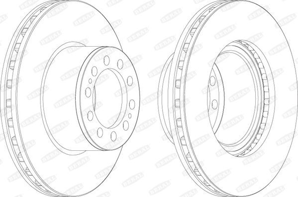 BERAL 430x45mm, 10/12, Vented Ø: 430mm, Brake Disc Thickness: 45mm Brake rotor BCR323A buy