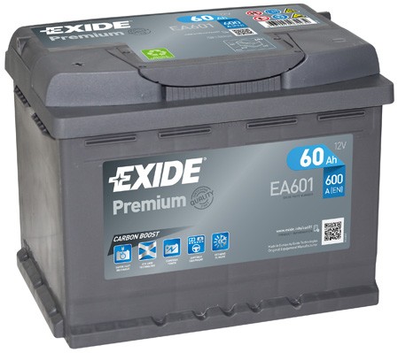 Original EXIDE Starter battery EA601 for KIA ROADSTER