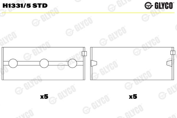 GLYCO H1331/5 STD Crankshaft bearing SUBARU experience and price