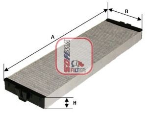 SOFIMA Activated Carbon Filter, 313 mm x 191 mm x 30 mm Width: 191mm, Height: 30mm, Length: 313mm Cabin filter S 4157 CA buy