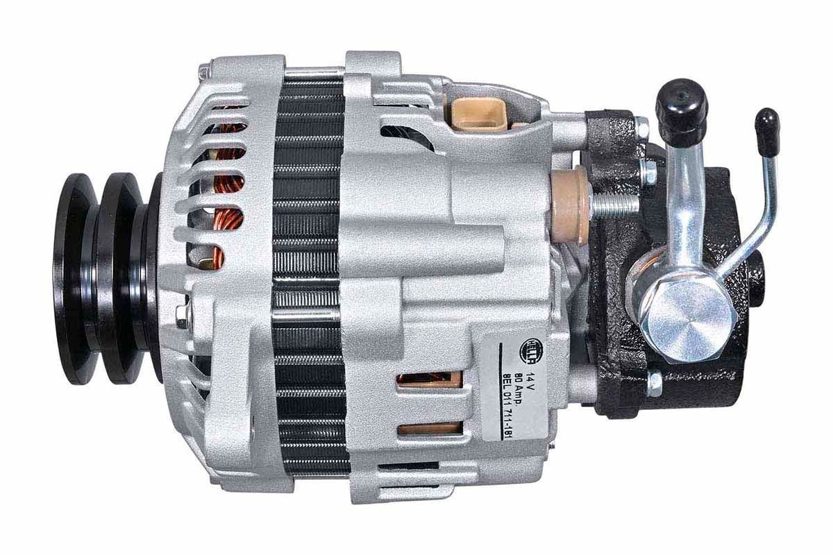 HELLA 8EL 011 711-181 Alternator 14V, 80A, incl. vacuum pump, Ø 73 mm