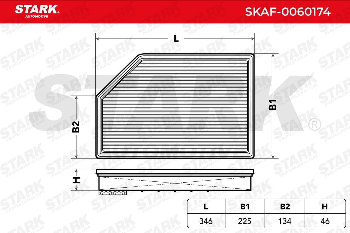 STARK SKAF-0060174 Air filter 46mm, Filter Insert, Air Recirculation Filter