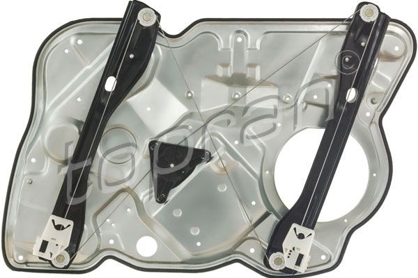 TOPRAN 114 649 Window regulator Left Front, Operating Mode: Electric, with carrier frame, without electric motor, for left-hand drive vehicles