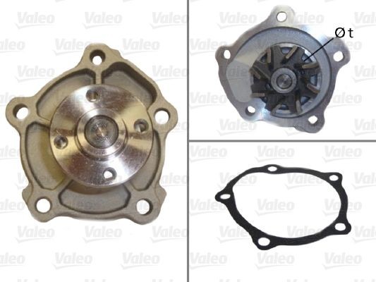 506975 VALEO Water pumps SUBARU without belt pulley, with gaskets/seals, without lid