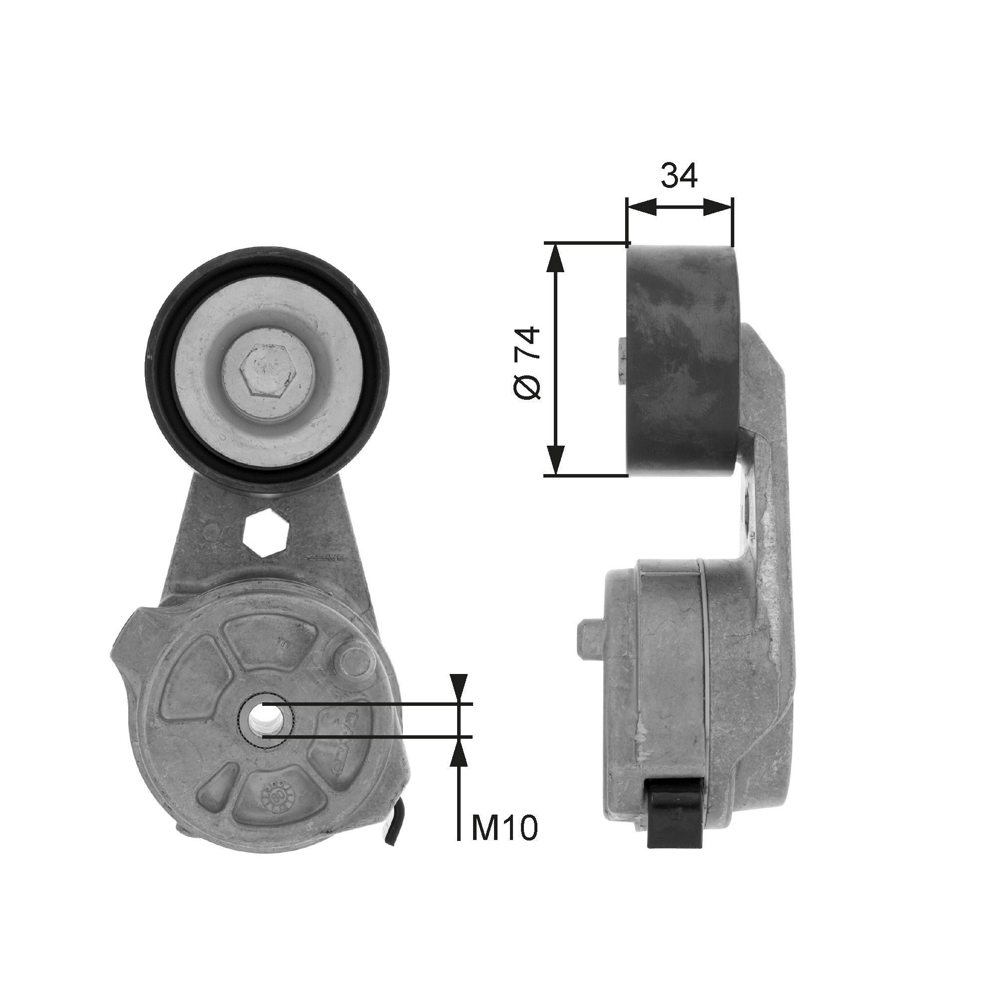 7808-26001 GATES T38601 Tensioner pulley 541 200 0870
