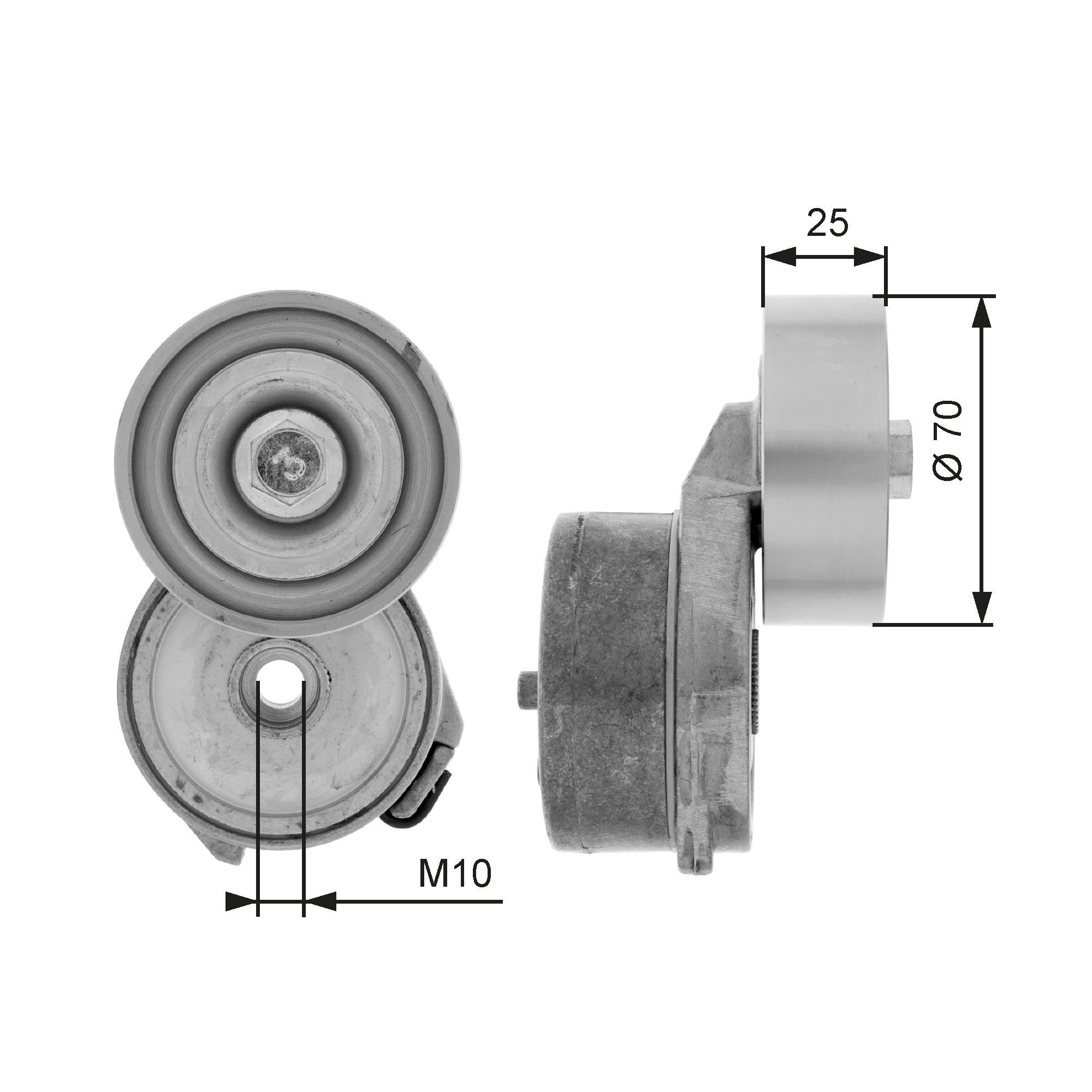 7808-26056 GATES T38656 Tensioner pulley 500346227