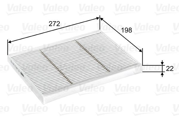 VALEO CLIMFILTER COMFORT Particulate Filter, 272 mm x 198 mm x 22 mm Width: 198mm, Height: 22mm, Length: 272mm Cabin filter 716067 buy