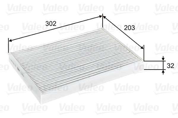 VALEO CLIMFILTER COMFORT Particulate Filter, 302 mm x 203 mm x 32 mm Width: 203mm, Height: 32mm, Length: 302mm Cabin filter 716068 buy