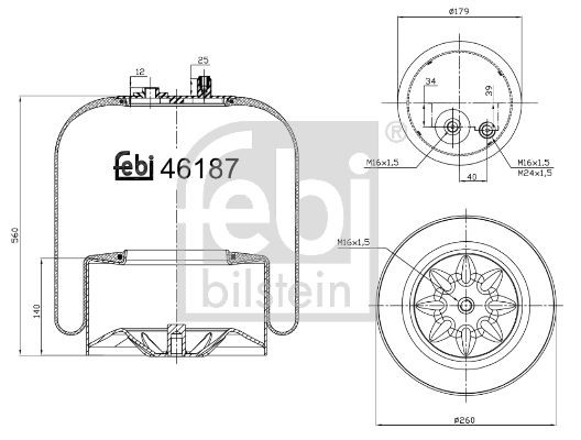 FEBI BILSTEIN Rear Axle Boot, air suspension 46187 buy
