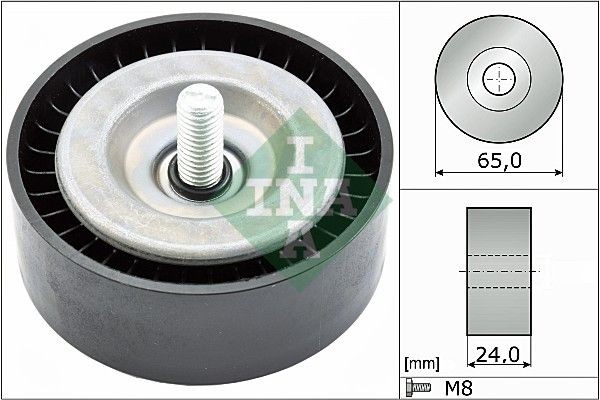 INA 532078210 Deflection / Guide Pulley, v-ribbed belt CM5Q-19A216-AB