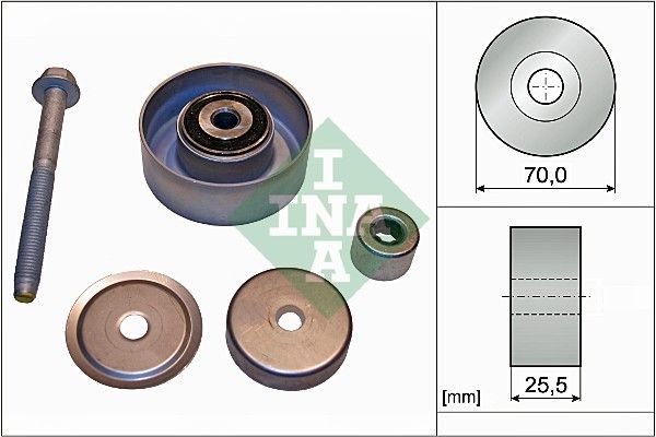 Great value for money - INA Deflection / Guide Pulley, v-ribbed belt 532 0665 10