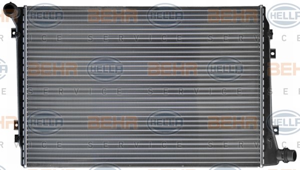 HELLA 8MK 376 765-124 Engine radiator for vehicles with air conditioning, 650 x 451 x 34 mm, Automatic Transmission, Manual Transmission, Brazed cooling fins