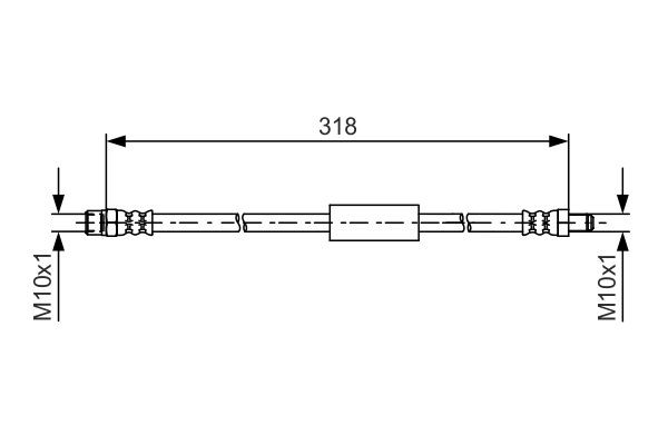 BH1502 BOSCH 318 mm Length: 318mm, Internal Thread 1: M10x1mm Brake line 1 987 481 618 buy