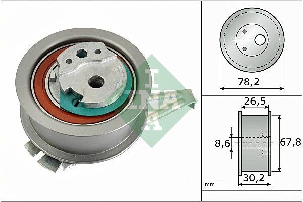 Volkswagen TRANSPORTER Timing belt tensioner pulley INA 531 0894 10 cheap
