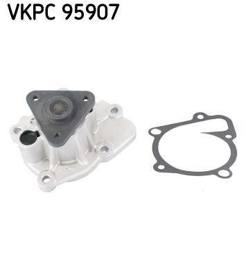 SKF VKPC 95907 Water pump with gaskets/seals, Metal, for v-ribbed belt use
