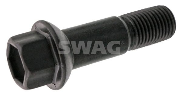 SWAG 10 94 5757 Wheel Bolt M14 x 1,5, Ball seat A/G, 19 mm, black, 9.8, for light alloy rims, SW17, Steel, Male Hex