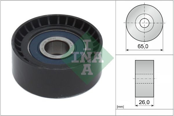 INA 532 0666 10 Deflection / guide pulley, v-ribbed belt OPEL MERIVA 2005 in original quality