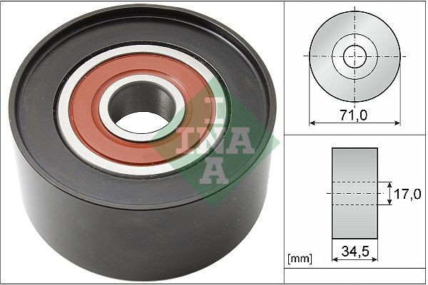 Mazda 5 Deflection / Guide Pulley, v-ribbed belt INA 532 0542 10 cheap