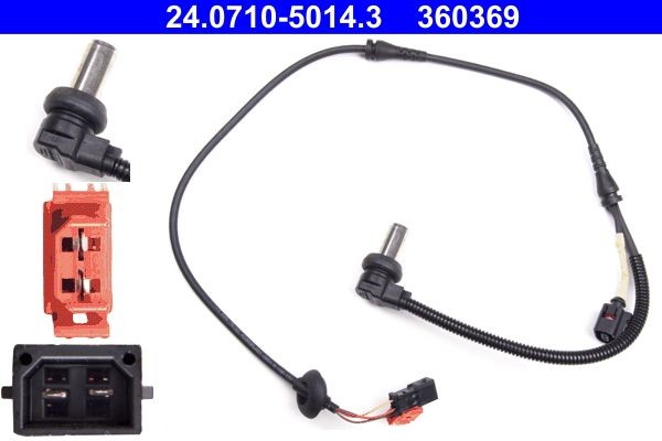 Original ATE 360369 Anti lock brake sensor 24.0710-5014.3 for AUDI A4