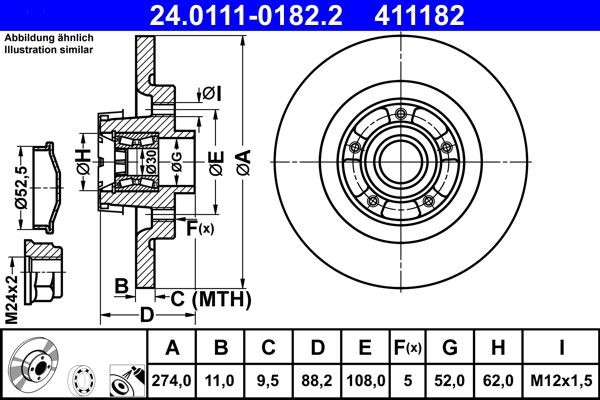 OEM-quality ATE 24.0111-0182.2 Brake rotor