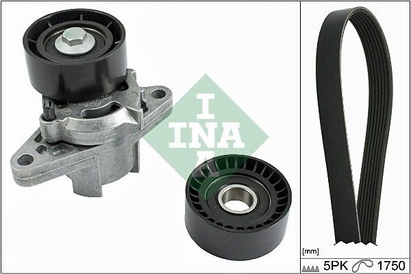 INA 529 0082 10 V-Ribbed Belt Set Check alternator freewheel clutch & replace if necessary