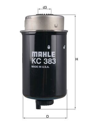 KC383 Fuel filter KC383 MAHLE ORIGINAL Spin-on Filter