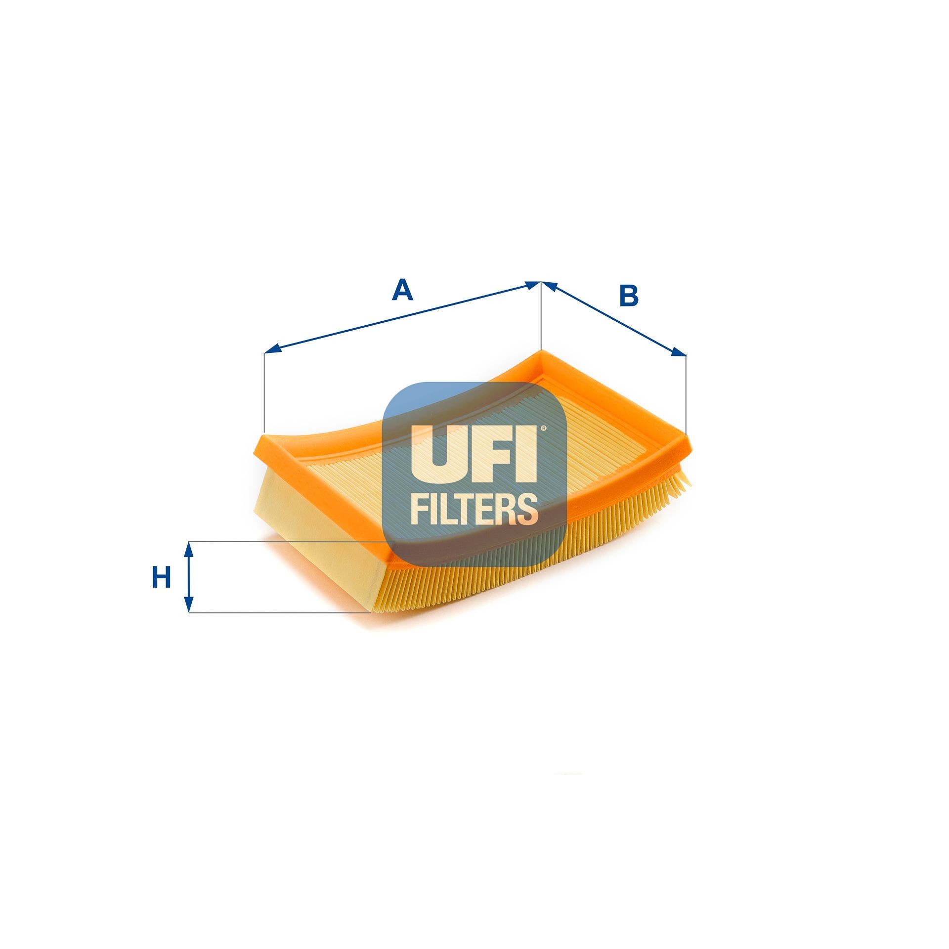UFI 38mm, 117mm, 179mm, Filter Insert Length: 179mm, Width: 117mm, Height: 38mm Engine air filter 30.603.00 buy