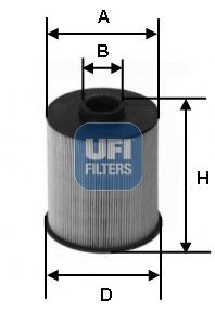 UFI Filter Insert Height: 123mm Inline fuel filter 26.077.00 buy