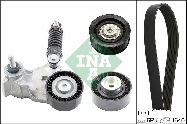 INA Check alternator freewheel clutch & replace if necessary Length: 1640mm, Number of ribs: 6 Serpentine belt kit 529 0104 10 buy