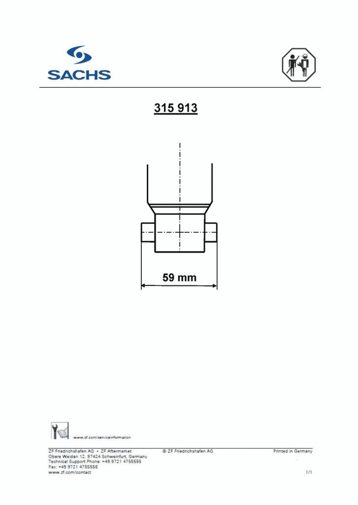 Shock absorber 315 913 from SACHS