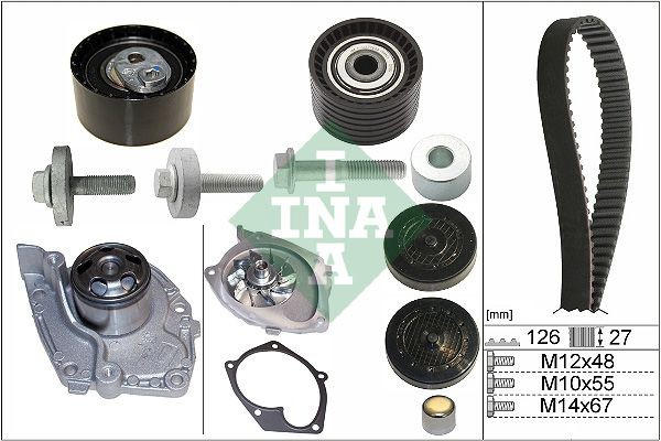 OEM-quality INA 530 0638 30 Water pump + timing belt kit